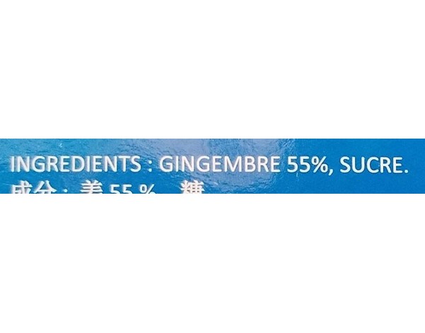GINGEMBRE CONFIT EN TRANCHES