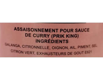 PATE DE CURRY KANG PRIK KING