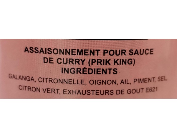 PATE DE CURRY KANG PRIK KING