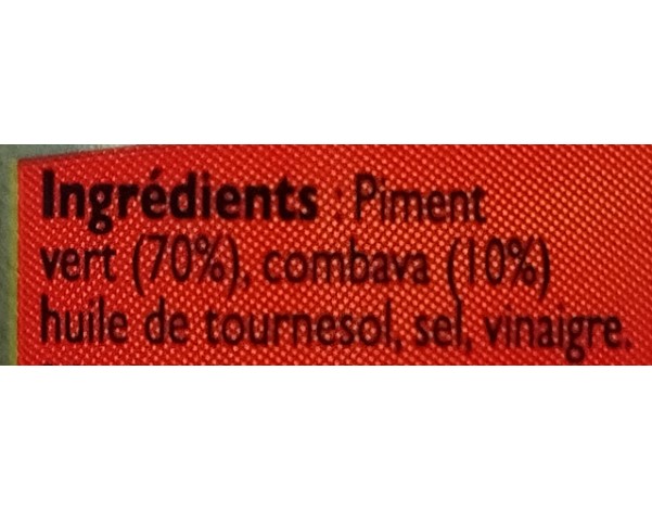 PATE DE PIMENT VERT COMBAVA
