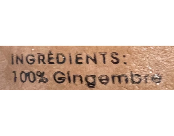 GINGEMBRE HACHE ****