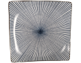 PLAT CARRE BLEU BLANC 22 X 22 CM