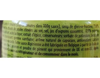 SAUCE ALGERIENNE