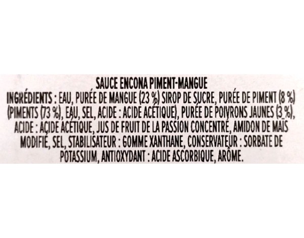 SAUCE DE PIMENT DOUCE A LA MANGUE