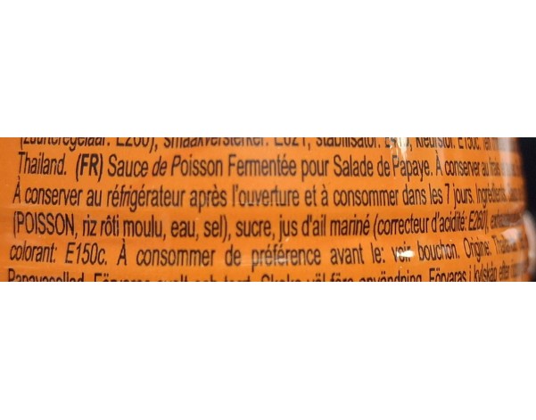 SAUCE POUR SALADE DE PAPAYE