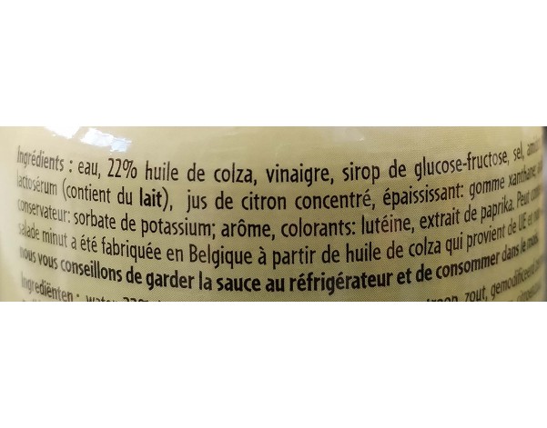 SAUCE SALADE MINUT