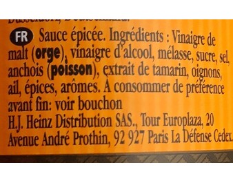 SAUCE WORCESTERSHIRE