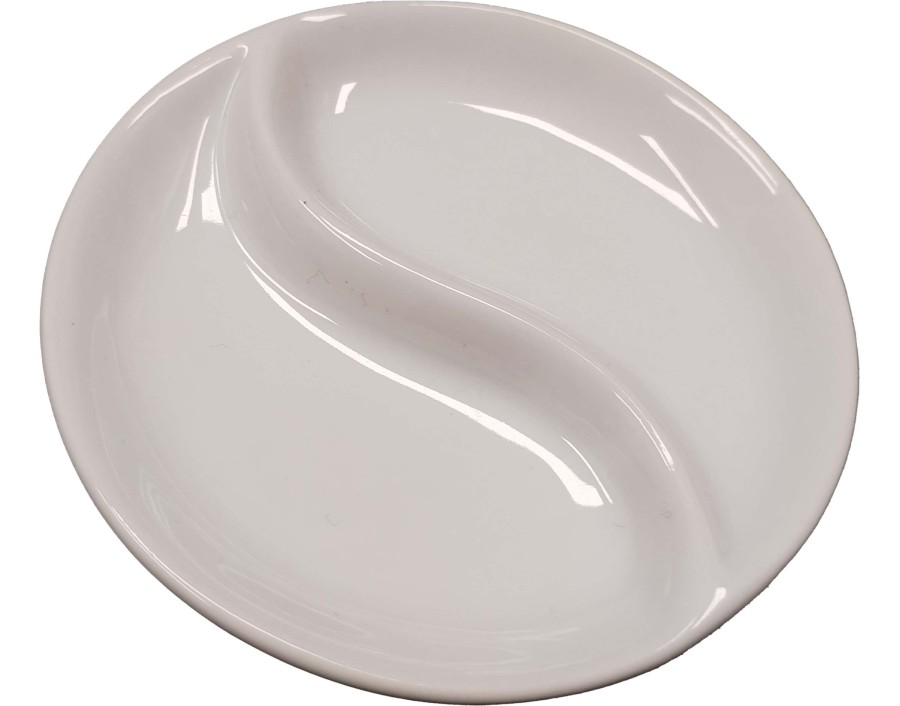 SAUCIERE BLANCHE 2 COMPARTIMENTS 9 CM HE0369