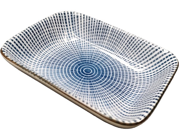 SAUCIERE BLEU BLANC 9 X 7 CM