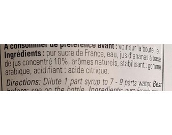 SIROP ANANAS