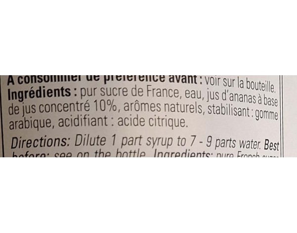 SIROP ANANAS