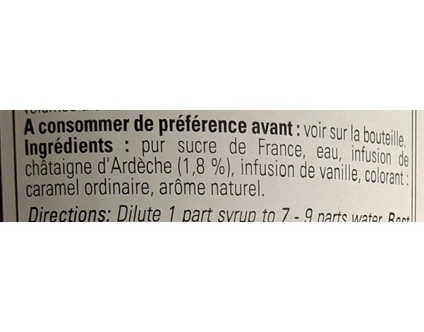 SIROP CHATAIGNE