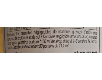 SIROP CITRON DOUX