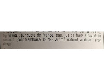 SIROP FRAMBOISE