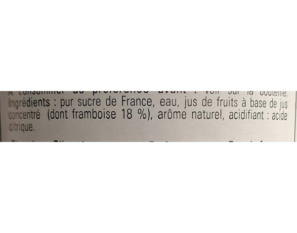 SIROP FRAMBOISE