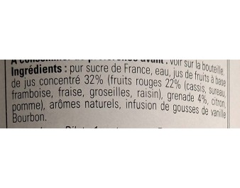 SIROP GRENADINE FRUITEE