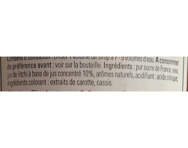 SIROP LITCHI