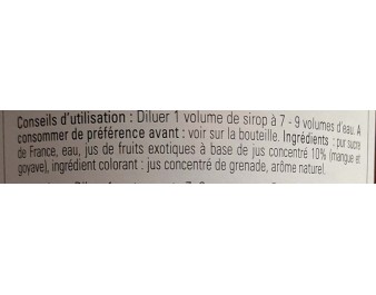 SIROP MANGUE-GOYAVE