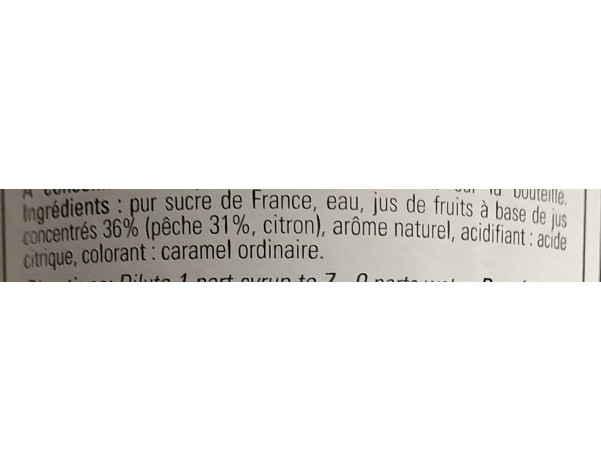 SIROP PECHE