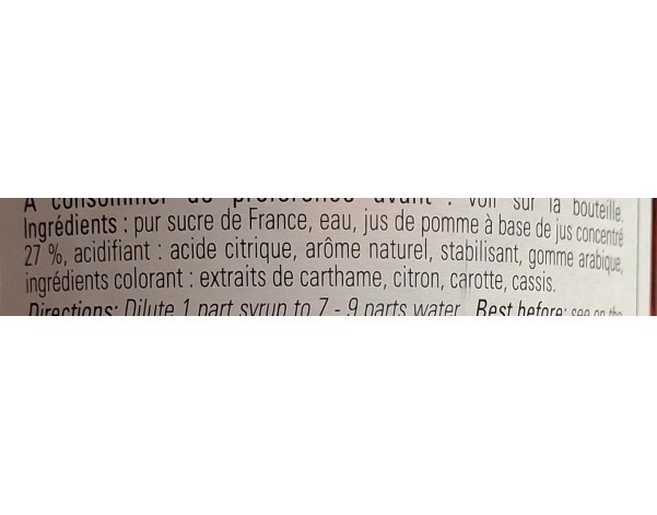 SIROP POMME