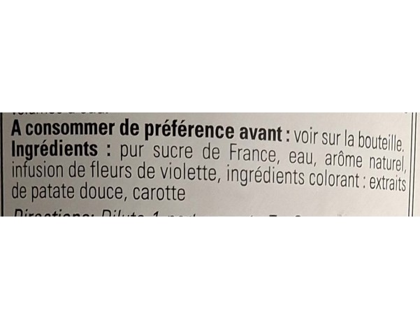 SIROP VIOLETTE