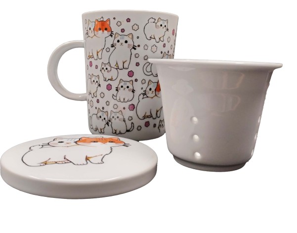 TASSE A THE CHATS 9.5 X 11 CM