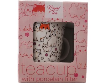 TASSE A THE CHATS 9.5 X 11 CM