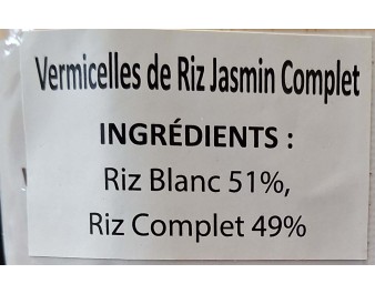 VERMICELLE DE RIZ AU JASMIN COMPLET