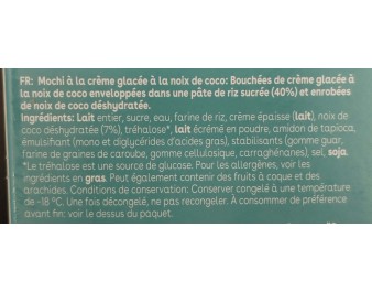 GLACE MOCHI NOIX DE COCO 6 P. ****