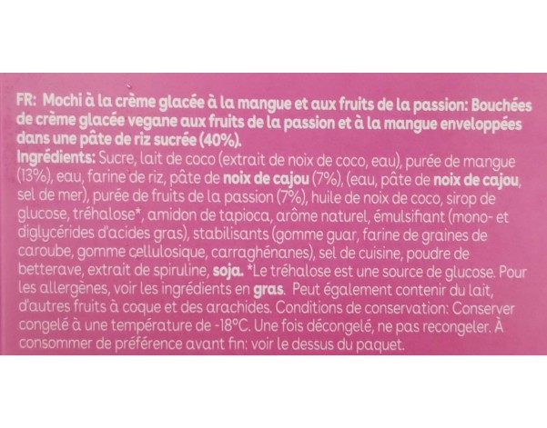 GLACE MOCHI PASSION MANGUE 6 P. ****
