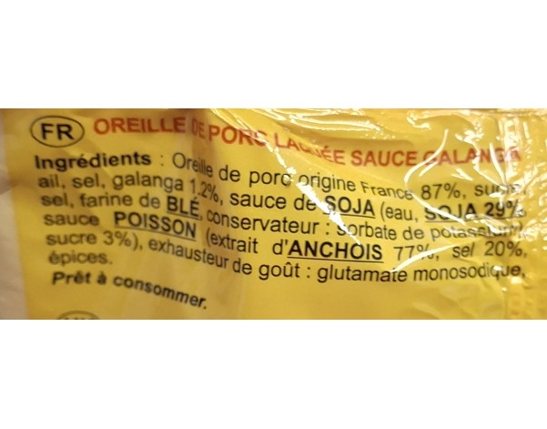 OREILLE DE PORC LAQUE