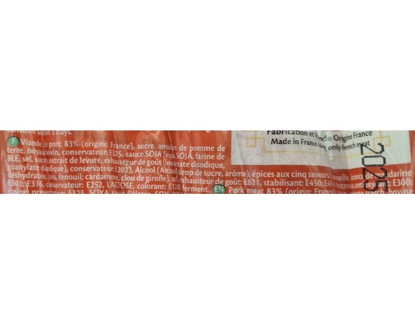 SAUCISSE CHINOISE NGU VI HUONG
