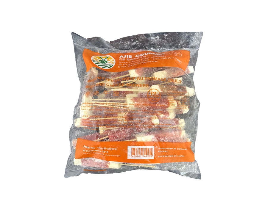 PROMO BROCHETTE DE BOEUF AU FROMAGE HALAL 50 P. ****