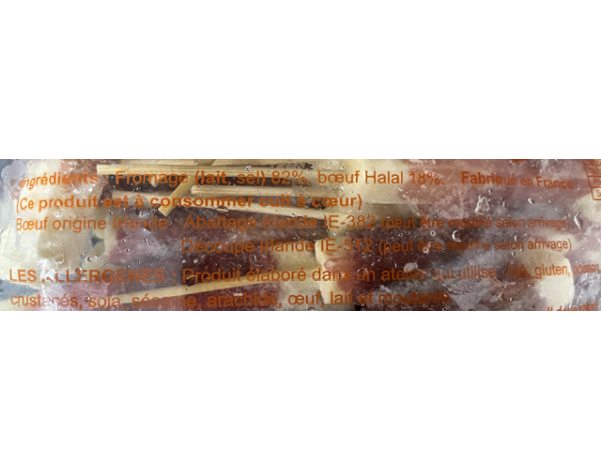PROMO BROCHETTE DE BOEUF AU FROMAGE HALAL 50 P. ****