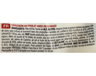 CHAUSSON AU POULET ****