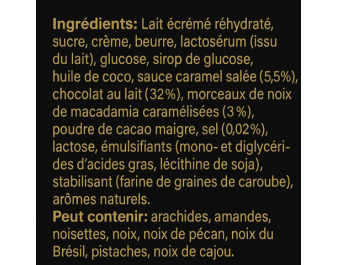 GLACE NUII VANILLE CARAMEL SALE MACADAMIA ****