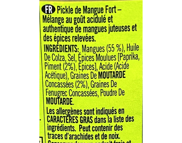 MELANGE A LA MANGUE ET AU PIMENT FORT