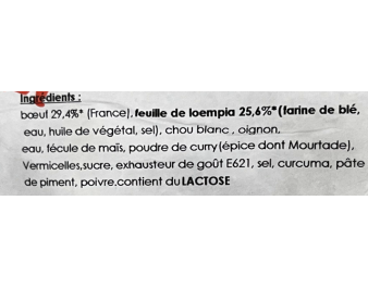 SAMOUSSAS AU BOEUF 50 P. ****