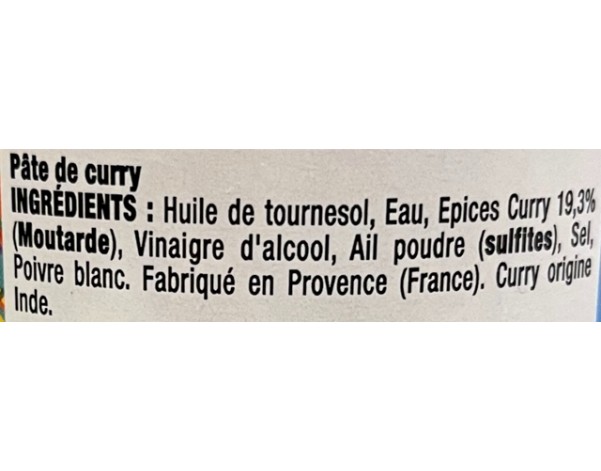 PATE DE CURRY