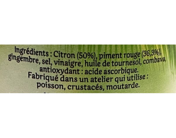 PATE DE PIMENT ROUGE AU CITRON