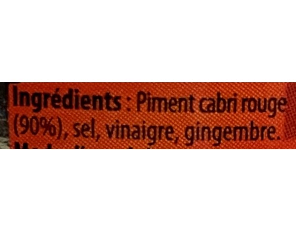 PATE DE PIMENT ROUGE CABRI
