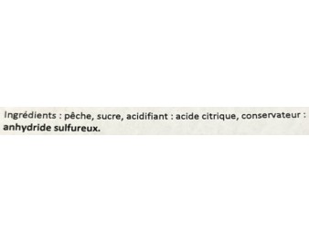 PECHE EN MORCEAUX DESHYDRATEE