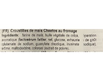 CHIPS AU MAIS FROMAGE