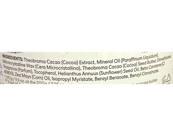 CREME DE BEURRE DE CACAO ET VITAMINE E + 30 %