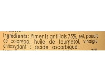 PUREE DE PIMENT COLOMBO