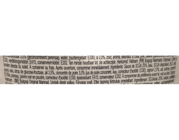 SAUCE MARINADE BULGOGI ORIGINAL