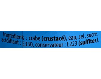 CHAIR DE CRABE