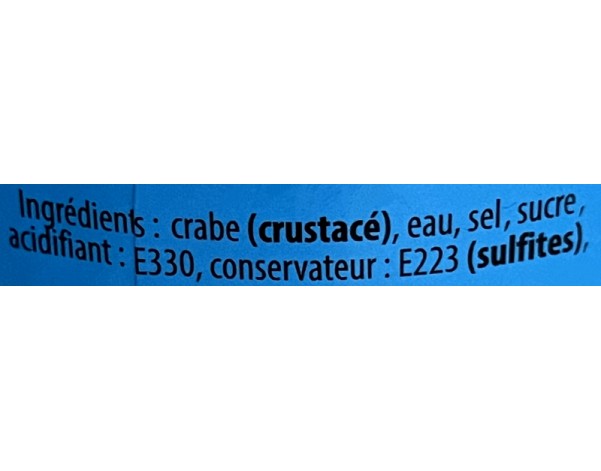 CHAIR DE CRABE