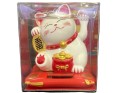 CHAT DECORATION SOLAIRE BLANC