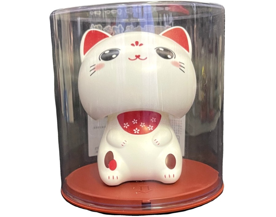 CHAT DECORATION SOLAIRE YEUX OUVERTS